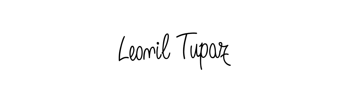 Make a beautiful signature design for name Leonil Tupaz. With this signature (Angelique-Rose-font-FFP) style, you can create a handwritten signature for free. Leonil Tupaz signature style 5 images and pictures png