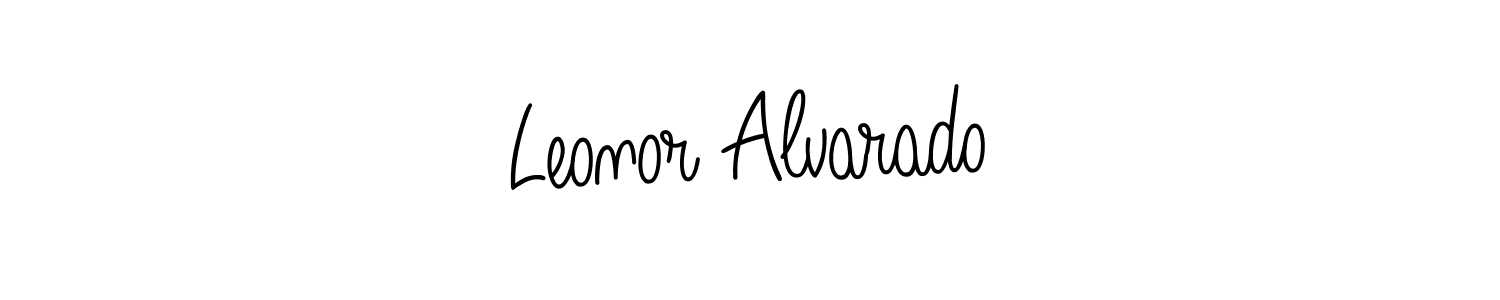 You should practise on your own different ways (Angelique-Rose-font-FFP) to write your name (Leonor Alvarado) in signature. don't let someone else do it for you. Leonor Alvarado signature style 5 images and pictures png