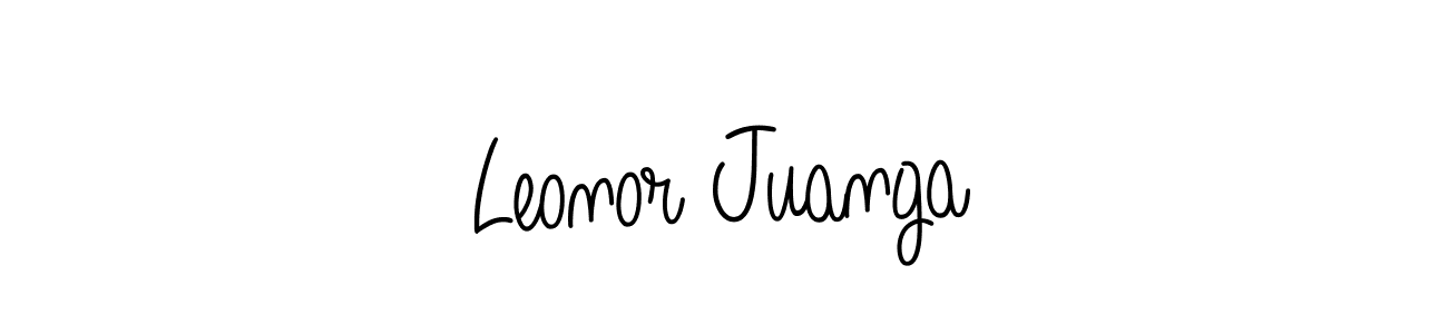 Design your own signature with our free online signature maker. With this signature software, you can create a handwritten (Angelique-Rose-font-FFP) signature for name Leonor Juanga. Leonor Juanga signature style 5 images and pictures png