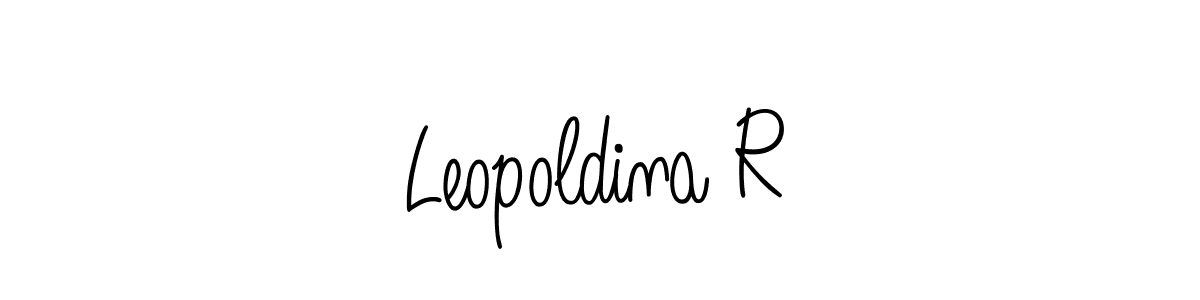 How to Draw Leopoldina R signature style? Angelique-Rose-font-FFP is a latest design signature styles for name Leopoldina R. Leopoldina R signature style 5 images and pictures png