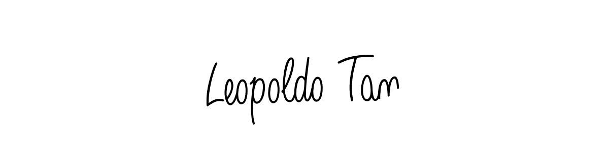 How to make Leopoldo Tan name signature. Use Angelique-Rose-font-FFP style for creating short signs online. This is the latest handwritten sign. Leopoldo Tan signature style 5 images and pictures png