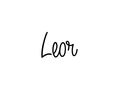 Make a beautiful signature design for name Leor. With this signature (Angelique-Rose-font-FFP) style, you can create a handwritten signature for free. Leor signature style 5 images and pictures png