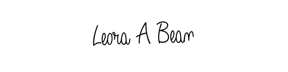 Once you've used our free online signature maker to create your best signature Angelique-Rose-font-FFP style, it's time to enjoy all of the benefits that Leora A Bean name signing documents. Leora A Bean signature style 5 images and pictures png