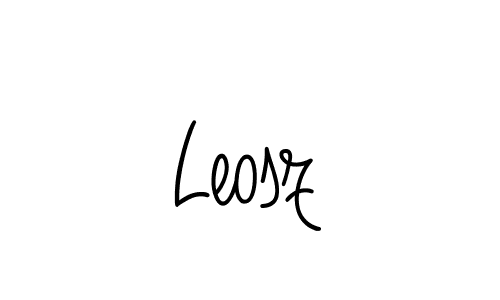 Create a beautiful signature design for name Leosz. With this signature (Angelique-Rose-font-FFP) fonts, you can make a handwritten signature for free. Leosz signature style 5 images and pictures png