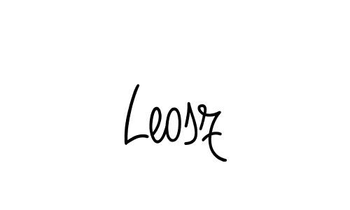 Use a signature maker to create a handwritten signature online. With this signature software, you can design (Angelique-Rose-font-FFP) your own signature for name Leosz. Leosz signature style 5 images and pictures png