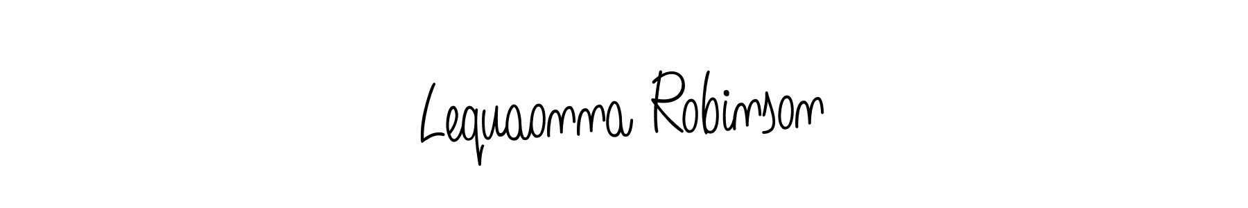 How to make Lequaonna Robinson name signature. Use Angelique-Rose-font-FFP style for creating short signs online. This is the latest handwritten sign. Lequaonna Robinson signature style 5 images and pictures png