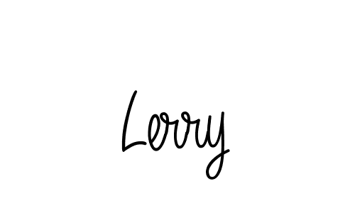 How to make Lerry name signature. Use Angelique-Rose-font-FFP style for creating short signs online. This is the latest handwritten sign. Lerry signature style 5 images and pictures png