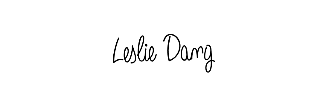 How to make Leslie Dang name signature. Use Angelique-Rose-font-FFP style for creating short signs online. This is the latest handwritten sign. Leslie Dang signature style 5 images and pictures png