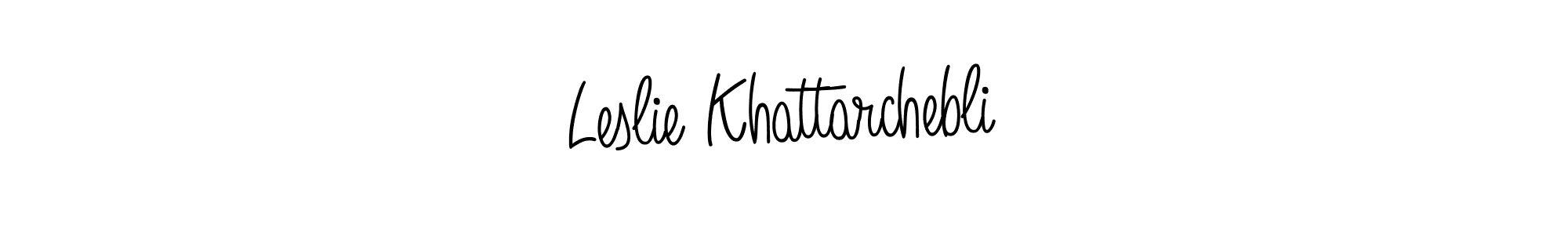 Make a beautiful signature design for name Leslie Khattarchebli. With this signature (Angelique-Rose-font-FFP) style, you can create a handwritten signature for free. Leslie Khattarchebli signature style 5 images and pictures png