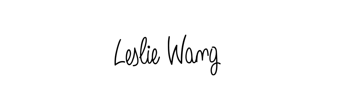 Design your own signature with our free online signature maker. With this signature software, you can create a handwritten (Angelique-Rose-font-FFP) signature for name Leslie Wang. Leslie Wang signature style 5 images and pictures png