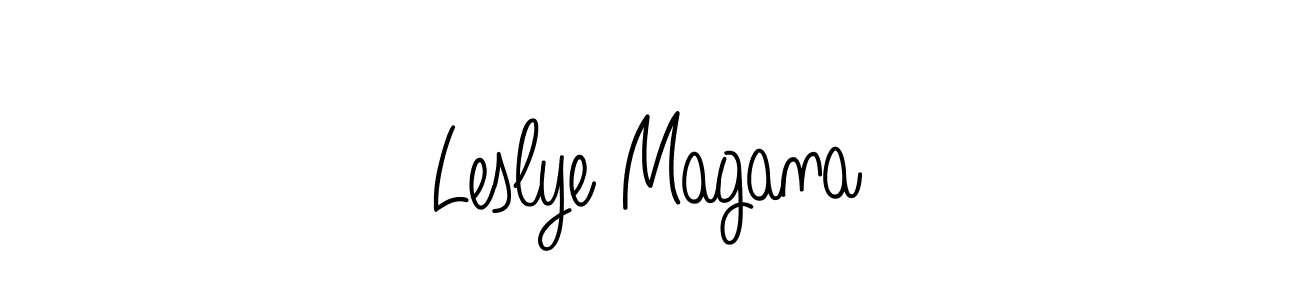 The best way (Angelique-Rose-font-FFP) to make a short signature is to pick only two or three words in your name. The name Leslye Magana include a total of six letters. For converting this name. Leslye Magana signature style 5 images and pictures png