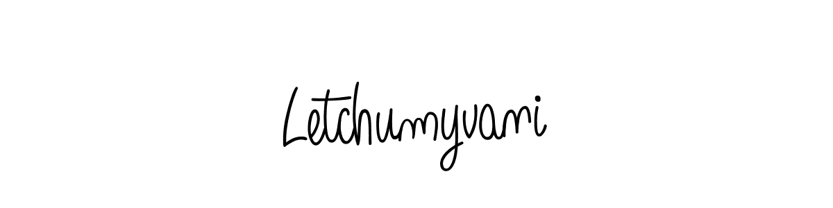 You should practise on your own different ways (Angelique-Rose-font-FFP) to write your name (Letchumyvani) in signature. don't let someone else do it for you. Letchumyvani signature style 5 images and pictures png