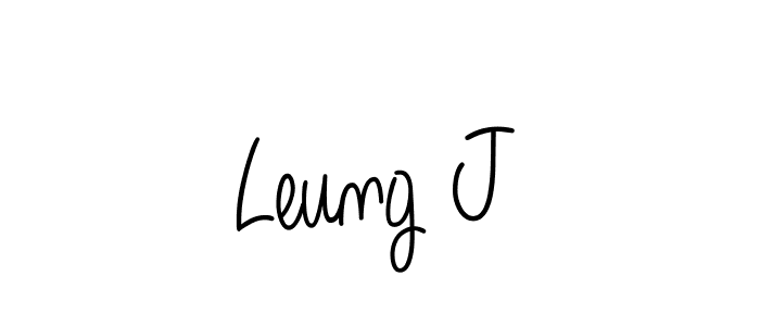 Design your own signature with our free online signature maker. With this signature software, you can create a handwritten (Angelique-Rose-font-FFP) signature for name Leung J. Leung J signature style 5 images and pictures png