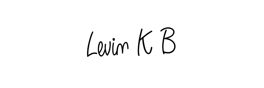 Make a beautiful signature design for name Levin K B. With this signature (Angelique-Rose-font-FFP) style, you can create a handwritten signature for free. Levin K B signature style 5 images and pictures png