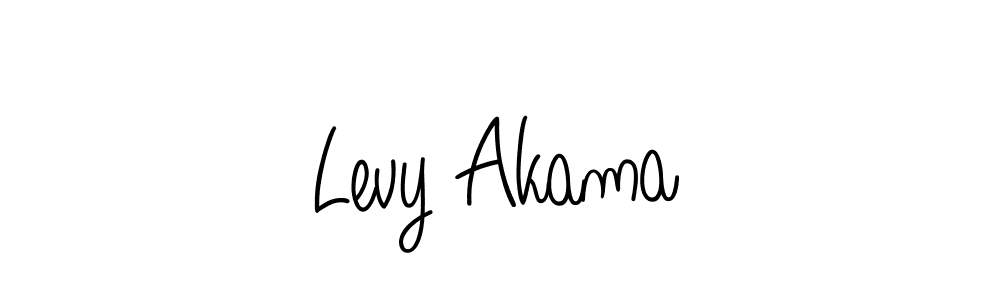 Make a beautiful signature design for name Levy Akama. With this signature (Angelique-Rose-font-FFP) style, you can create a handwritten signature for free. Levy Akama signature style 5 images and pictures png