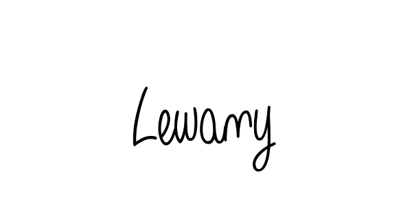 How to make Lewany name signature. Use Angelique-Rose-font-FFP style for creating short signs online. This is the latest handwritten sign. Lewany signature style 5 images and pictures png