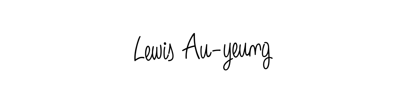 The best way (Angelique-Rose-font-FFP) to make a short signature is to pick only two or three words in your name. The name Lewis Au-yeung include a total of six letters. For converting this name. Lewis Au-yeung signature style 5 images and pictures png