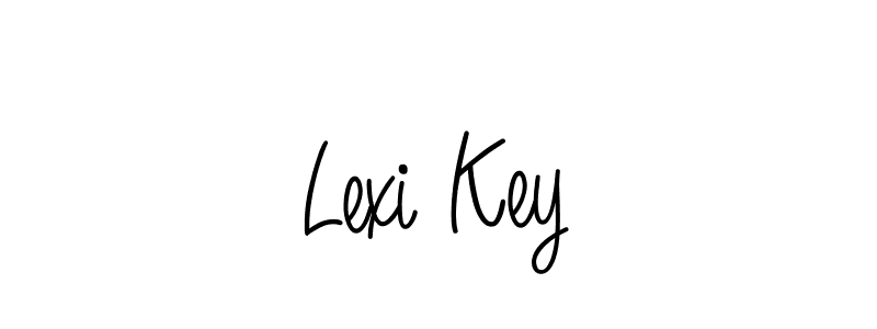 You should practise on your own different ways (Angelique-Rose-font-FFP) to write your name (Lexi Key) in signature. don't let someone else do it for you. Lexi Key signature style 5 images and pictures png