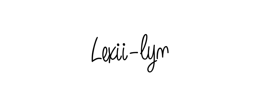 You should practise on your own different ways (Angelique-Rose-font-FFP) to write your name (Lexii-lyn) in signature. don't let someone else do it for you. Lexii-lyn signature style 5 images and pictures png