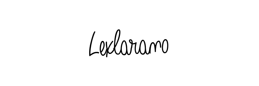 How to make Lexlarano signature? Angelique-Rose-font-FFP is a professional autograph style. Create handwritten signature for Lexlarano name. Lexlarano signature style 5 images and pictures png