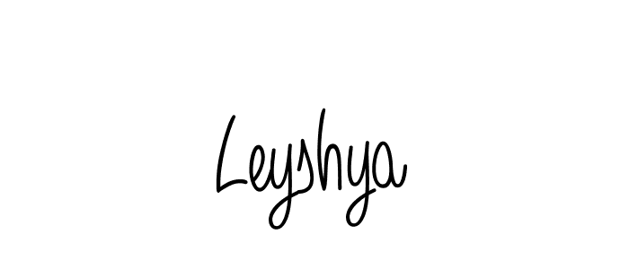 Use a signature maker to create a handwritten signature online. With this signature software, you can design (Angelique-Rose-font-FFP) your own signature for name Leyshya. Leyshya signature style 5 images and pictures png