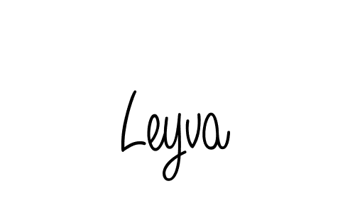 Design your own signature with our free online signature maker. With this signature software, you can create a handwritten (Angelique-Rose-font-FFP) signature for name Leyva. Leyva signature style 5 images and pictures png