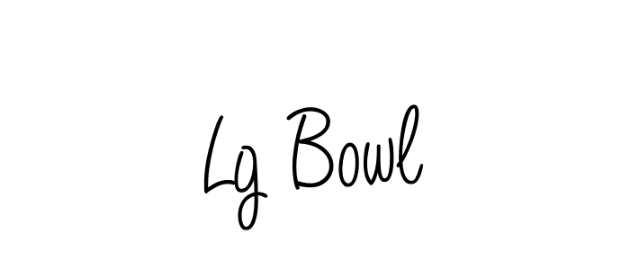 Create a beautiful signature design for name Lg Bowl. With this signature (Angelique-Rose-font-FFP) fonts, you can make a handwritten signature for free. Lg Bowl signature style 5 images and pictures png