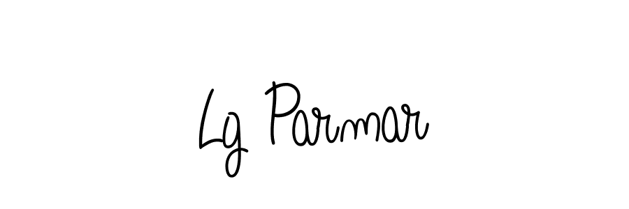 Make a beautiful signature design for name Lg Parmar. With this signature (Angelique-Rose-font-FFP) style, you can create a handwritten signature for free. Lg Parmar signature style 5 images and pictures png