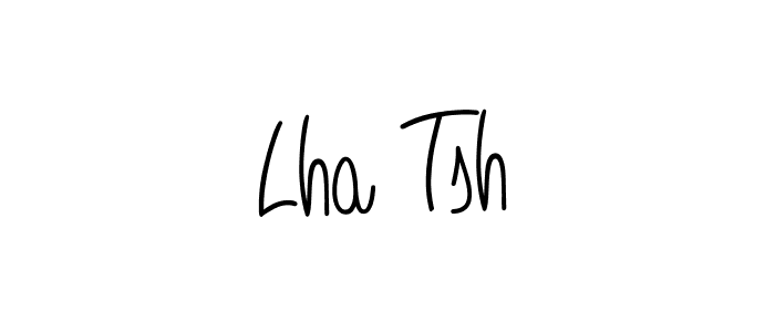 Lha Tsh stylish signature style. Best Handwritten Sign (Angelique-Rose-font-FFP) for my name. Handwritten Signature Collection Ideas for my name Lha Tsh. Lha Tsh signature style 5 images and pictures png
