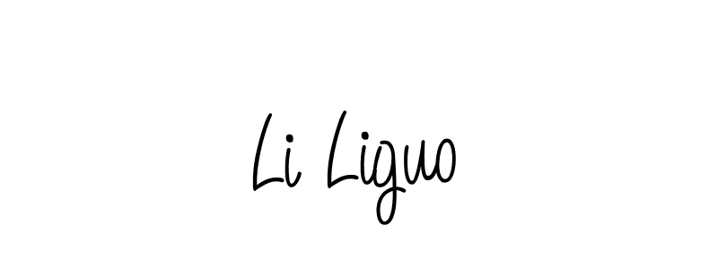 You should practise on your own different ways (Angelique-Rose-font-FFP) to write your name (Li Liguo) in signature. don't let someone else do it for you. Li Liguo signature style 5 images and pictures png
