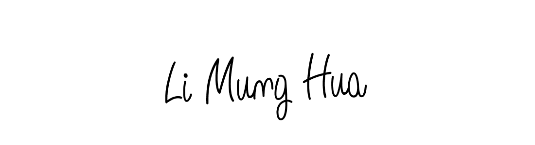 Make a beautiful signature design for name Li Mung Hua. With this signature (Angelique-Rose-font-FFP) style, you can create a handwritten signature for free. Li Mung Hua signature style 5 images and pictures png