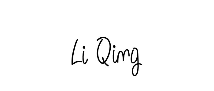 The best way (Angelique-Rose-font-FFP) to make a short signature is to pick only two or three words in your name. The name Li Qing include a total of six letters. For converting this name. Li Qing signature style 5 images and pictures png