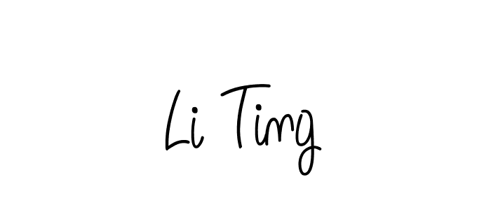Make a beautiful signature design for name Li Ting. With this signature (Angelique-Rose-font-FFP) style, you can create a handwritten signature for free. Li Ting signature style 5 images and pictures png
