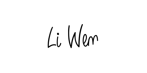 You should practise on your own different ways (Angelique-Rose-font-FFP) to write your name (Li Wen) in signature. don't let someone else do it for you. Li Wen signature style 5 images and pictures png