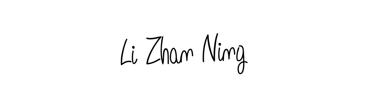 Use a signature maker to create a handwritten signature online. With this signature software, you can design (Angelique-Rose-font-FFP) your own signature for name Li Zhan Ning. Li Zhan Ning signature style 5 images and pictures png