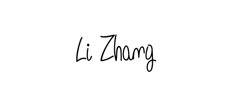 The best way (Angelique-Rose-font-FFP) to make a short signature is to pick only two or three words in your name. The name Li Zhang include a total of six letters. For converting this name. Li Zhang signature style 5 images and pictures png