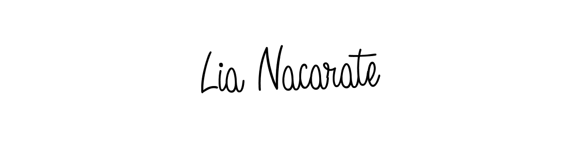 Design your own signature with our free online signature maker. With this signature software, you can create a handwritten (Angelique-Rose-font-FFP) signature for name Lia Nacarate. Lia Nacarate signature style 5 images and pictures png