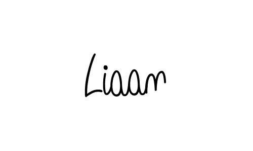 Use a signature maker to create a handwritten signature online. With this signature software, you can design (Angelique-Rose-font-FFP) your own signature for name Liaan. Liaan signature style 5 images and pictures png