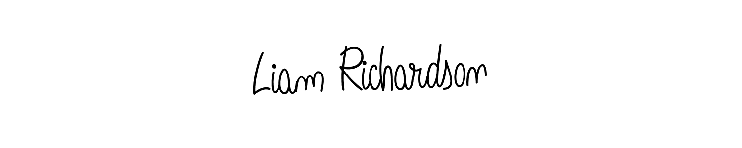 Use a signature maker to create a handwritten signature online. With this signature software, you can design (Angelique-Rose-font-FFP) your own signature for name Liam Richardson. Liam Richardson signature style 5 images and pictures png