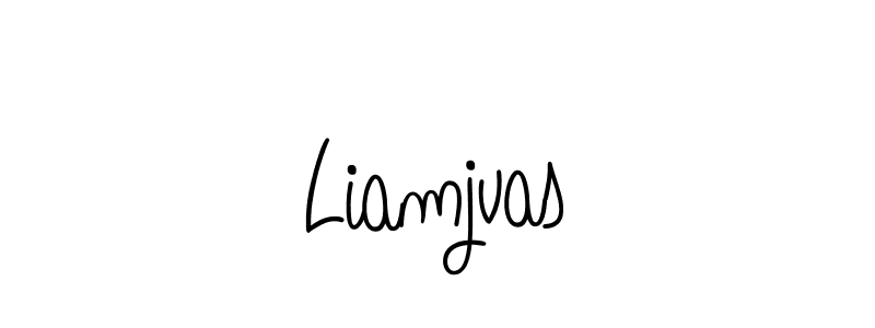 if you are searching for the best signature style for your name Liamjvas. so please give up your signature search. here we have designed multiple signature styles  using Angelique-Rose-font-FFP. Liamjvas signature style 5 images and pictures png