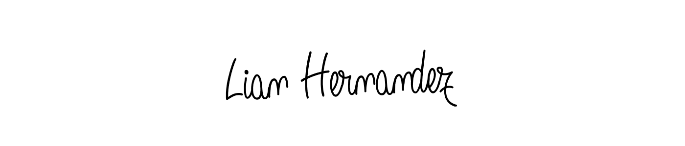 How to make Lian Hernandez name signature. Use Angelique-Rose-font-FFP style for creating short signs online. This is the latest handwritten sign. Lian Hernandez signature style 5 images and pictures png