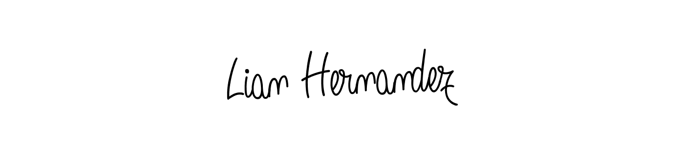 How to make Lian Hernandez name signature. Use Angelique-Rose-font-FFP style for creating short signs online. This is the latest handwritten sign. Lian Hernandez signature style 5 images and pictures png