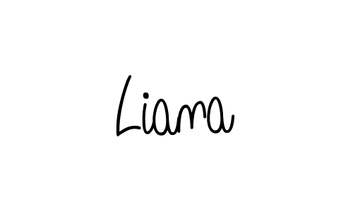 Liana stylish signature style. Best Handwritten Sign (Angelique-Rose-font-FFP) for my name. Handwritten Signature Collection Ideas for my name Liana. Liana signature style 5 images and pictures png