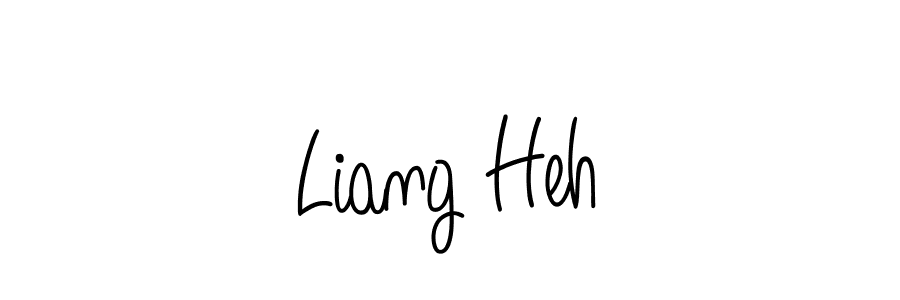 You should practise on your own different ways (Angelique-Rose-font-FFP) to write your name (Liang Heh) in signature. don't let someone else do it for you. Liang Heh signature style 5 images and pictures png