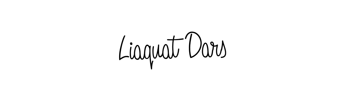 You should practise on your own different ways (Angelique-Rose-font-FFP) to write your name (Liaquat Dars) in signature. don't let someone else do it for you. Liaquat Dars signature style 5 images and pictures png