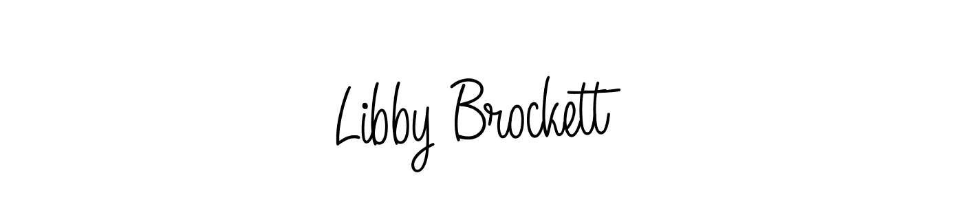 Create a beautiful signature design for name Libby Brockett. With this signature (Angelique-Rose-font-FFP) fonts, you can make a handwritten signature for free. Libby Brockett signature style 5 images and pictures png