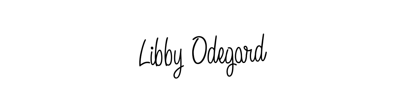 How to make Libby Odegard name signature. Use Angelique-Rose-font-FFP style for creating short signs online. This is the latest handwritten sign. Libby Odegard signature style 5 images and pictures png