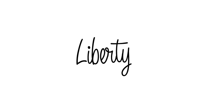 Make a beautiful signature design for name Liberty. With this signature (Angelique-Rose-font-FFP) style, you can create a handwritten signature for free. Liberty signature style 5 images and pictures png