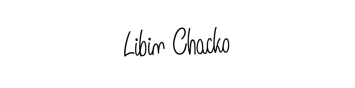 Use a signature maker to create a handwritten signature online. With this signature software, you can design (Angelique-Rose-font-FFP) your own signature for name Libin Chacko. Libin Chacko signature style 5 images and pictures png
