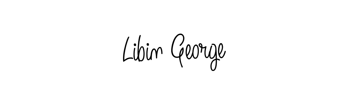 Design your own signature with our free online signature maker. With this signature software, you can create a handwritten (Angelique-Rose-font-FFP) signature for name Libin George. Libin George signature style 5 images and pictures png